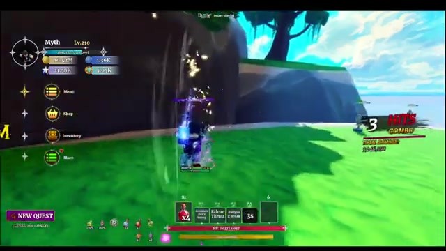 Hawk Commander combat Commander's Sweep combo in Dungeon Lootr
