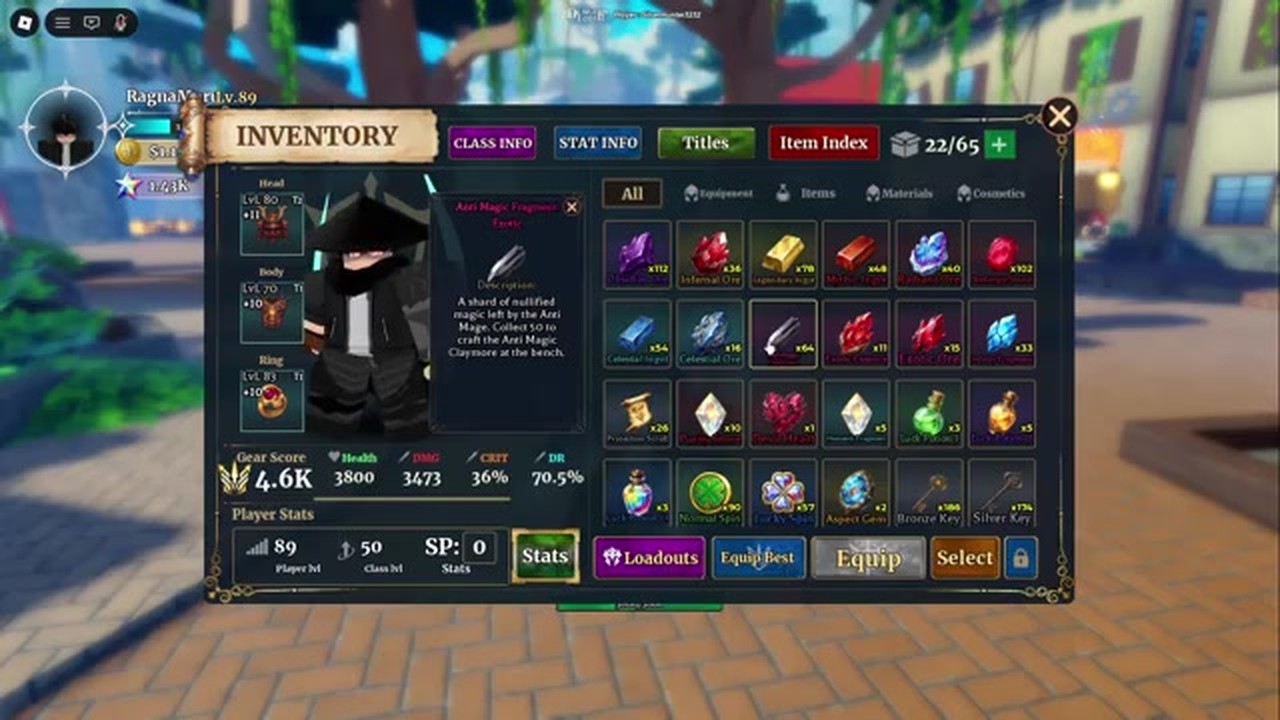 Anti Magic Fragment inventory tooltip in Dungeon Lootr