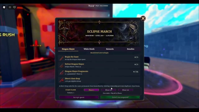 Dragon Slayer Fragments 0/75 and 1.0% instant unlock on Eclipse March board in Dungeon Lootr