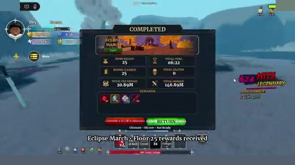 Eclipse March Floor 25 rewards received in Dungeon Lootr