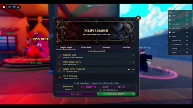 Eclipse March Dragon Slayer tab 39 of 75 Class owned in Dungeon Lootr