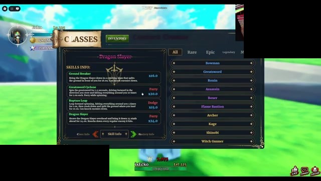 Dragon Slayer Skill Info Ground Breaker Cyclone Rupture Leap in Dungeon Lootr