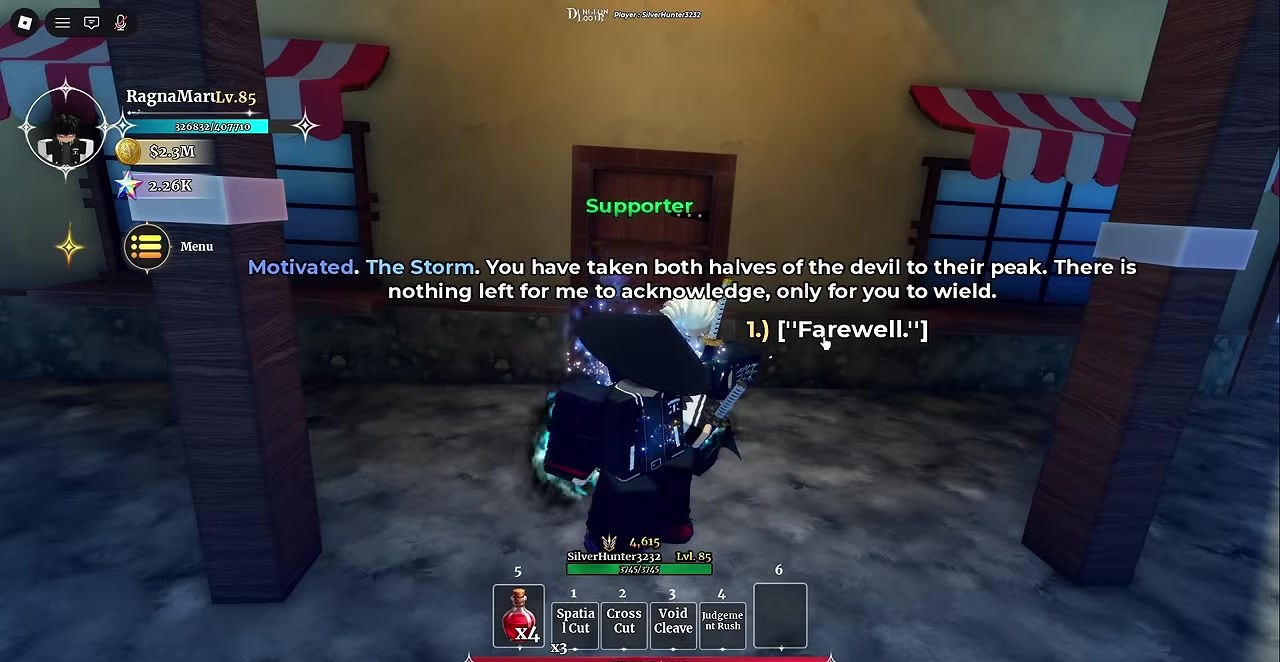 Devil-path dialogue near Valen house after peak progression